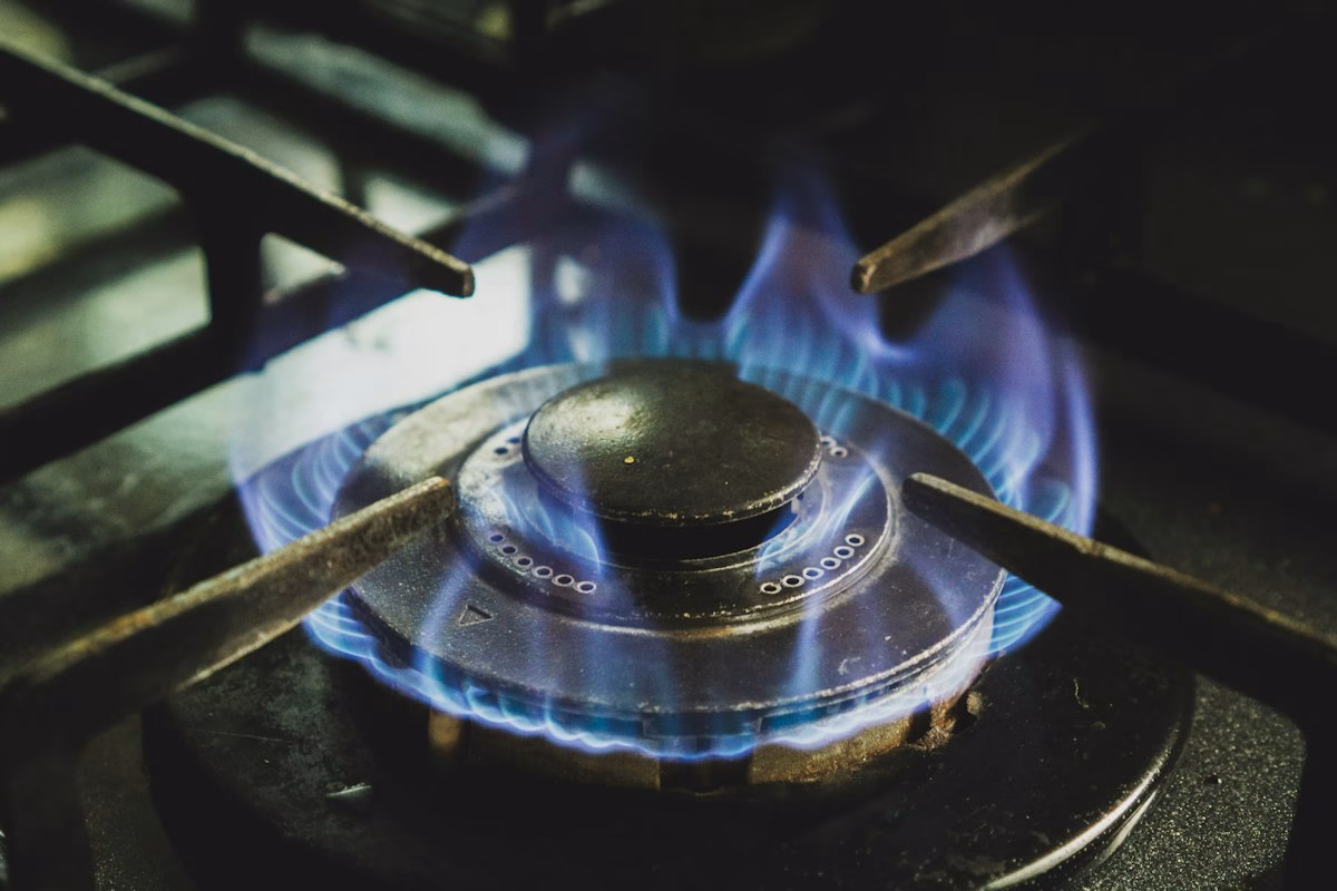 Doğalgaz ocağı mavi alev